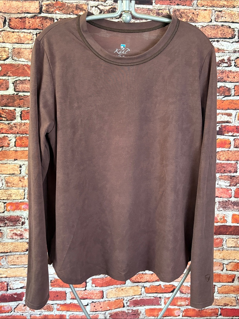 Kuhl Women's Long Sleeve Crew Neck Top - Chocolate Brown Large